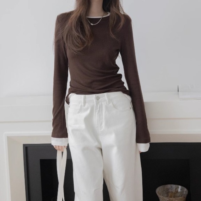 レイヤードスタイルロンtee