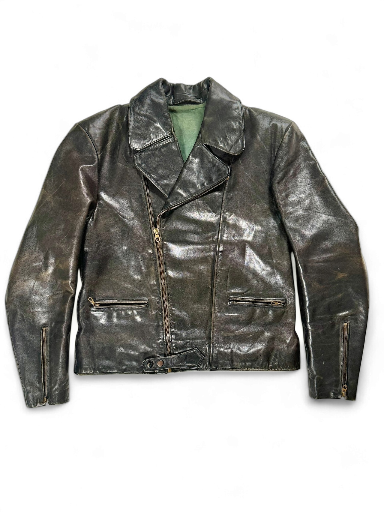 40-50s German Vintage Riders Leather Jacket