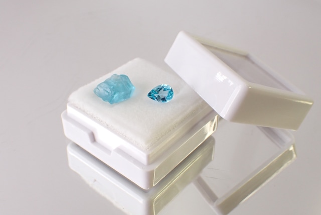 【原石セット】アパタイト　0.48ct/2.47ct　[D6-143]