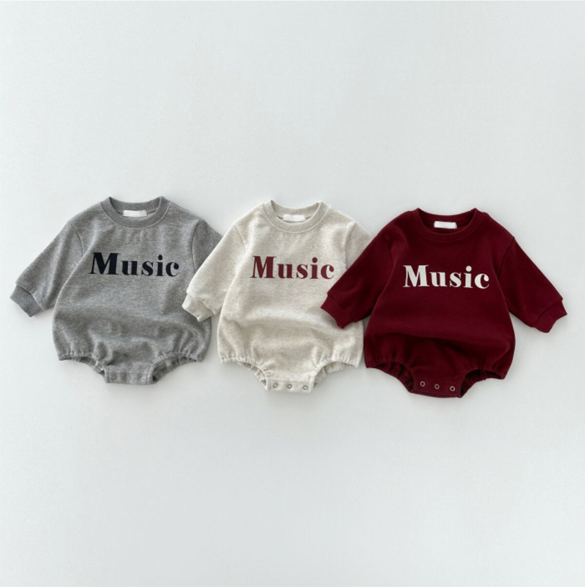 【BABY】Music長袖ロンパース