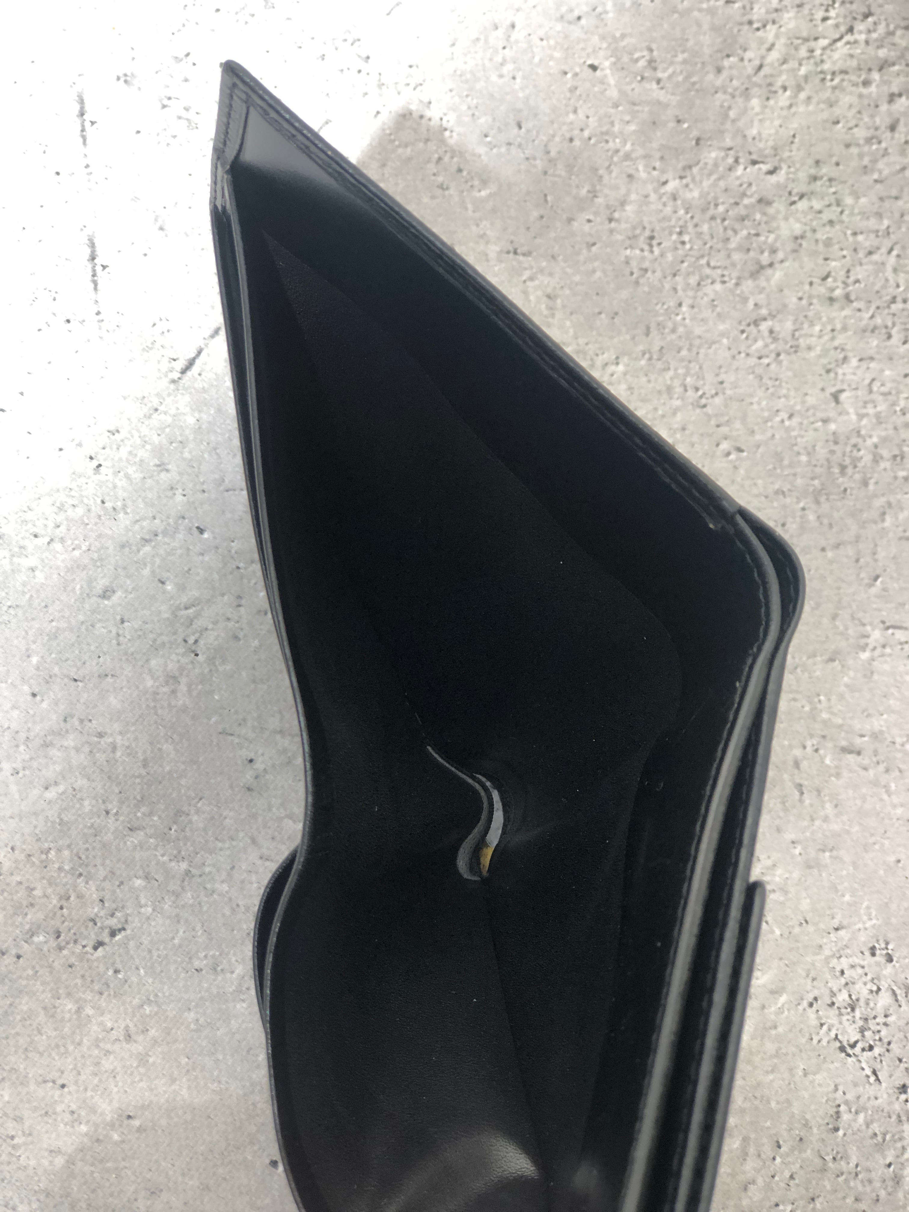 LOEWE ロエベ アナグラム 財布 ブラック レザー 三つ折り vintage