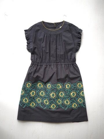 mina perhonen 26SS 】 candy flower “ワンピース” / charcoal / 120