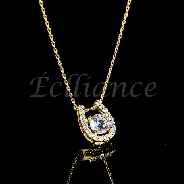 24K Premium Zirconia Horseshoe Necklace