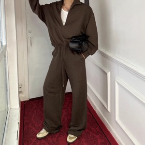 コーヒーカラースウェットパンツ（別売りでセットアップのトップスあり）　0858