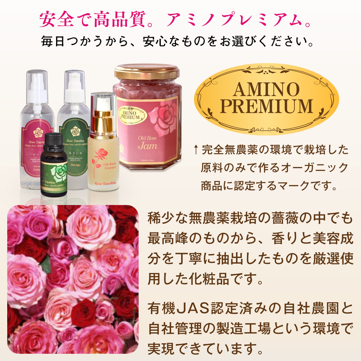 国産・無添加】無農薬栽培プレミアムローズジャム 150g | MAFD AMINO