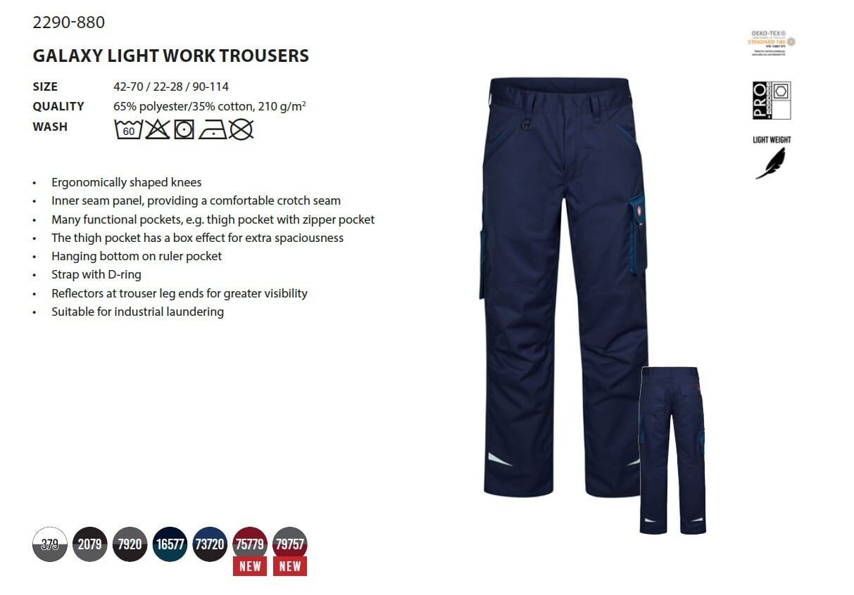 2290-880 GALAXY LIGHT WORK TROUSERS