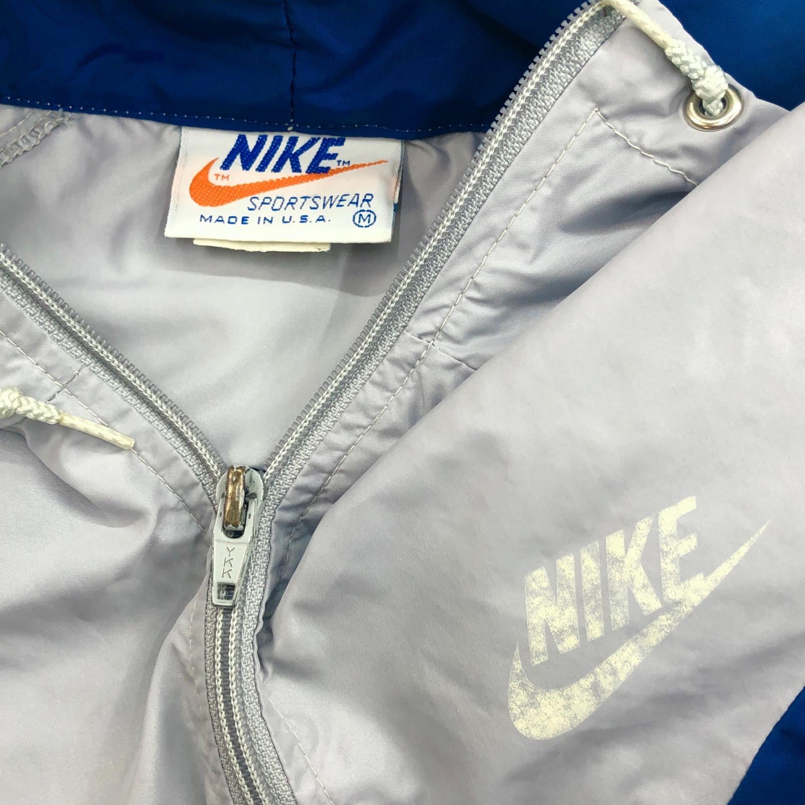 NIKE | ナイキ ナイロンジャケット オレンジタグ made in USA ネイビー