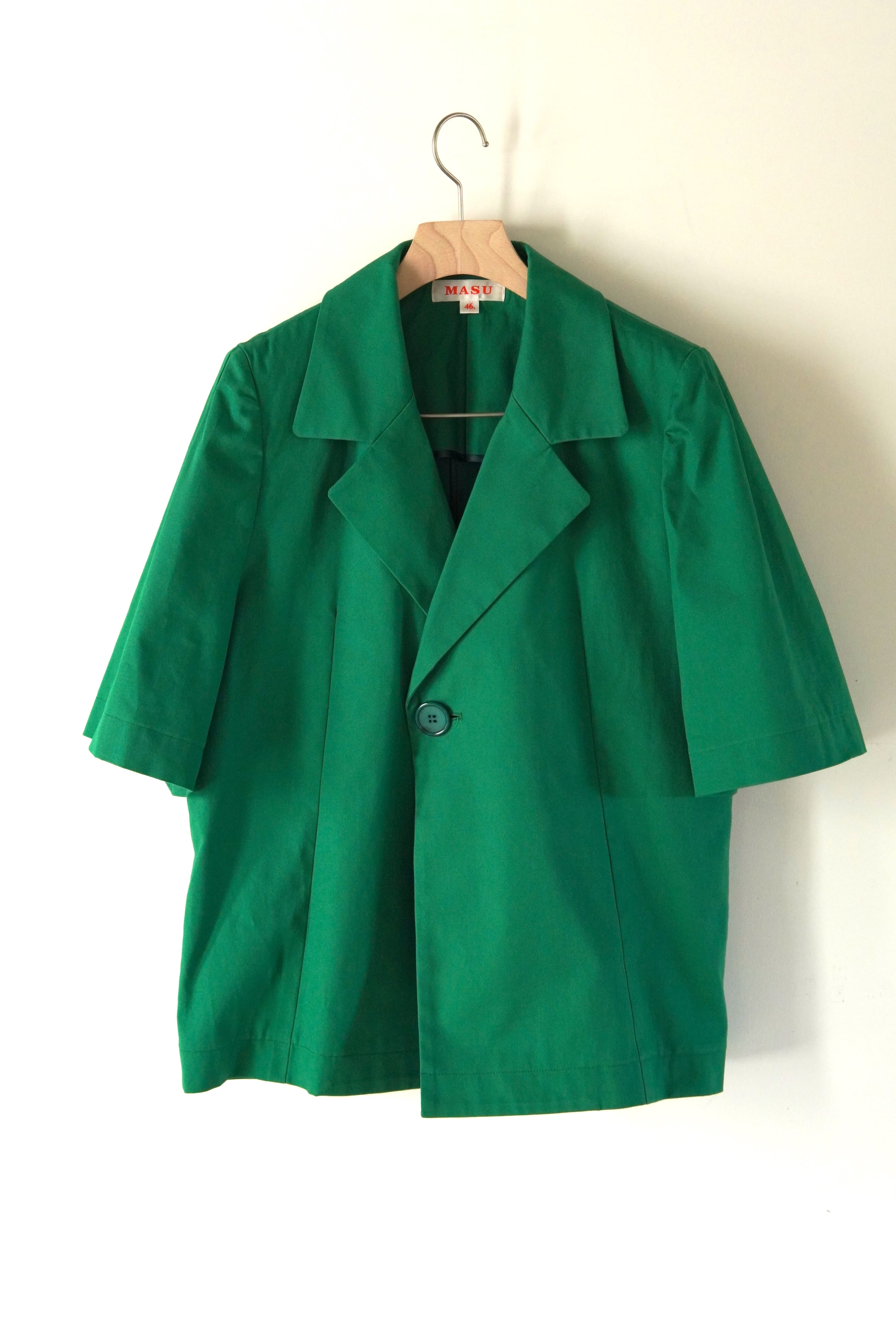 MASU HALF ALEEVE COTTON JACKET(GREEN)-