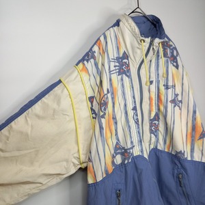 ポルトガル製　80s　90s　リーボック　ナイロンジャケット　刺繍　裏メッシュ
