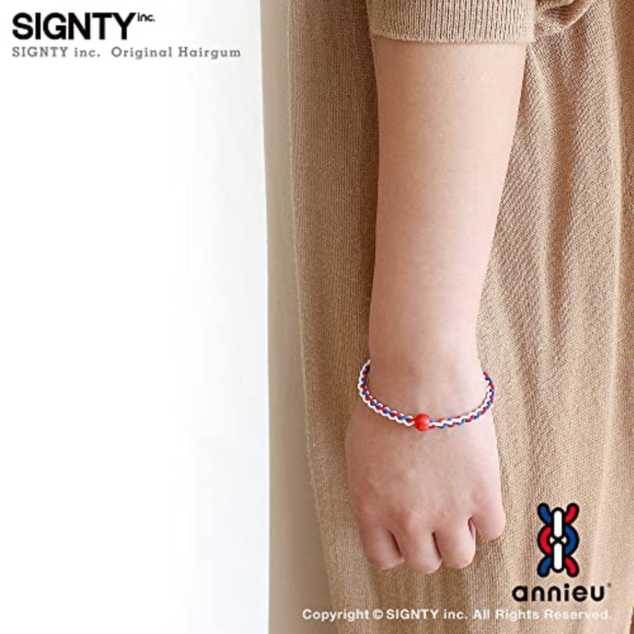 annieu ヘアゴム ヘアアクセサリー ブレスレット 【美容師考案】 アンニュ (ディープパープル)