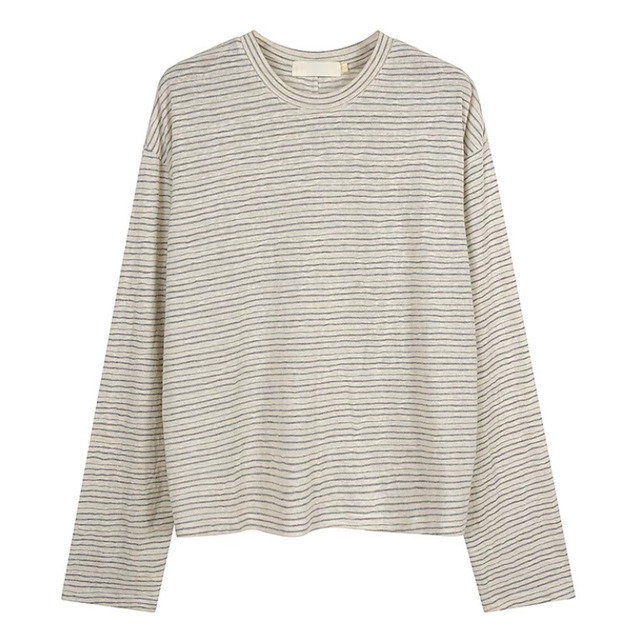 relaxed borde long tee　リラックスボーダーロングティー　J2166
