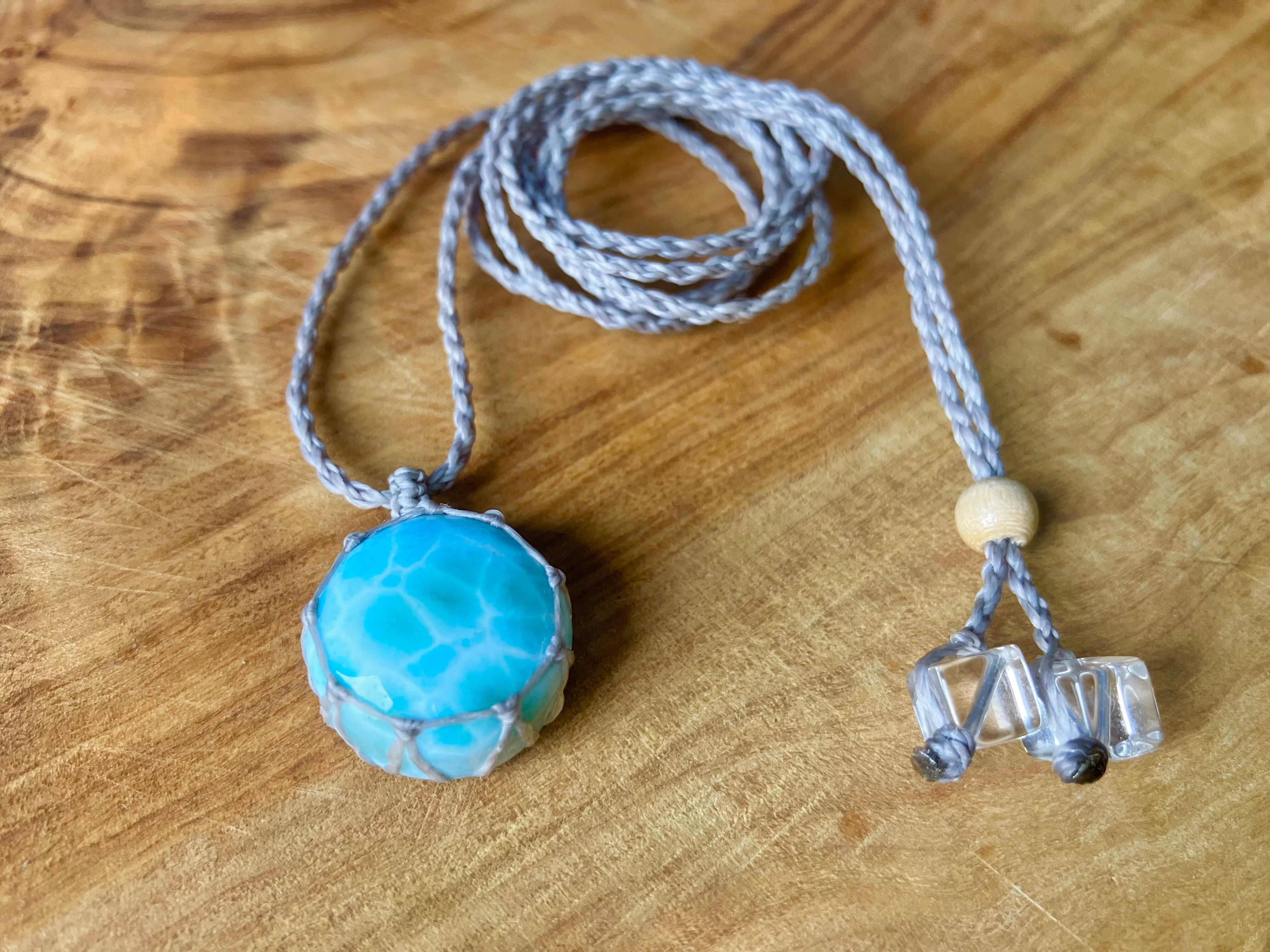 高品質 ラリマー × ネックレス【ラウンド】 | bluegemcorn 天然石