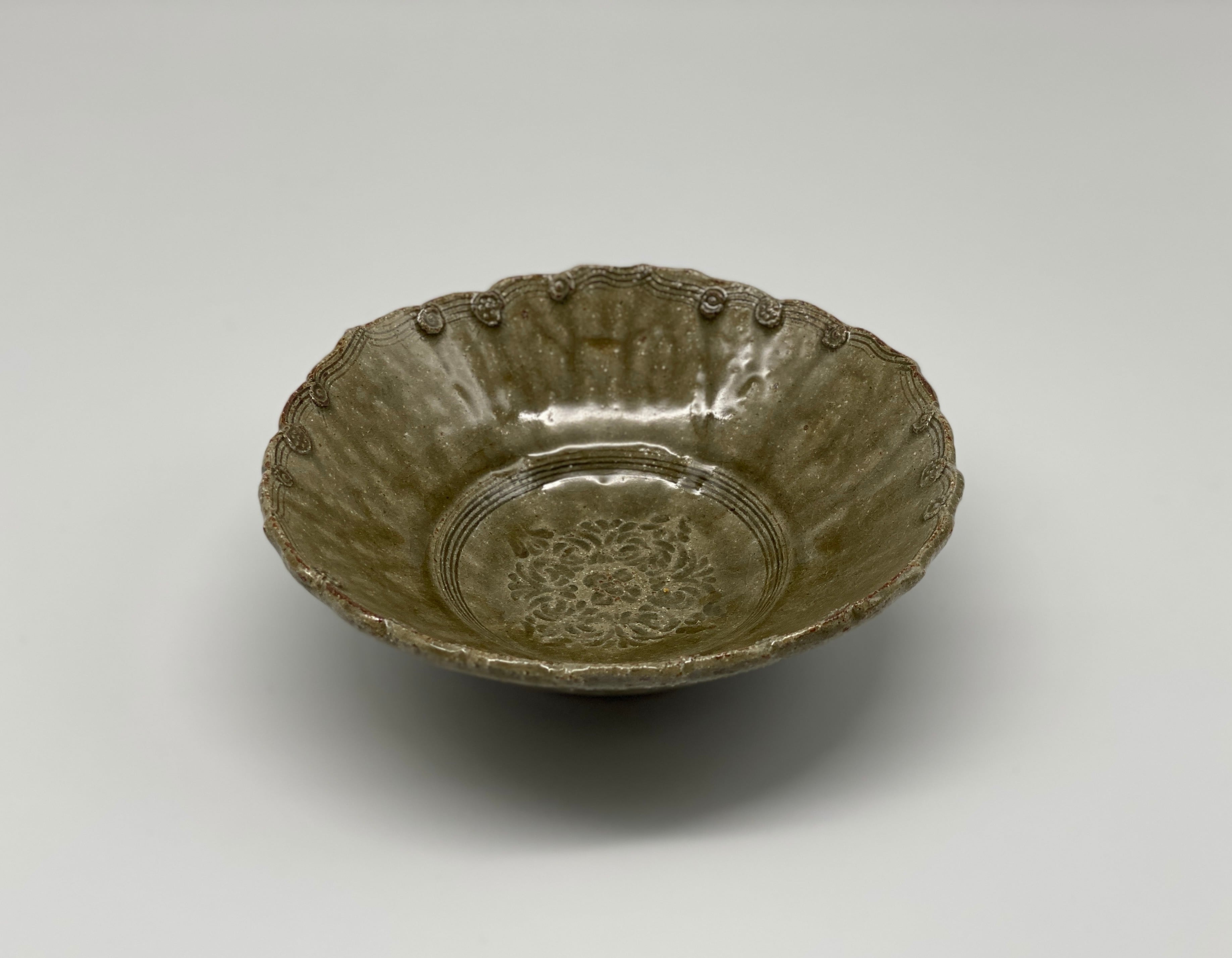 伊万里焼 古伊万里 瑠璃金彩 飾皿 大皿 直径約41㎝ C 5652C 陶芸