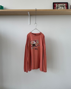 -Stuusy- Vintage 80-90s L Long Sleeve Print T-Shirt