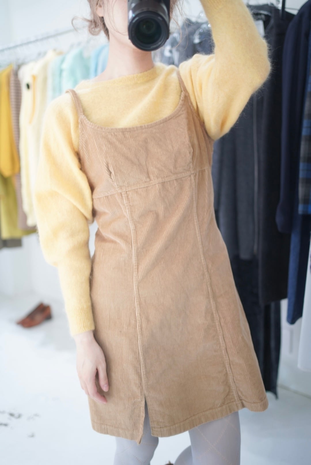 corduroy camisole dress