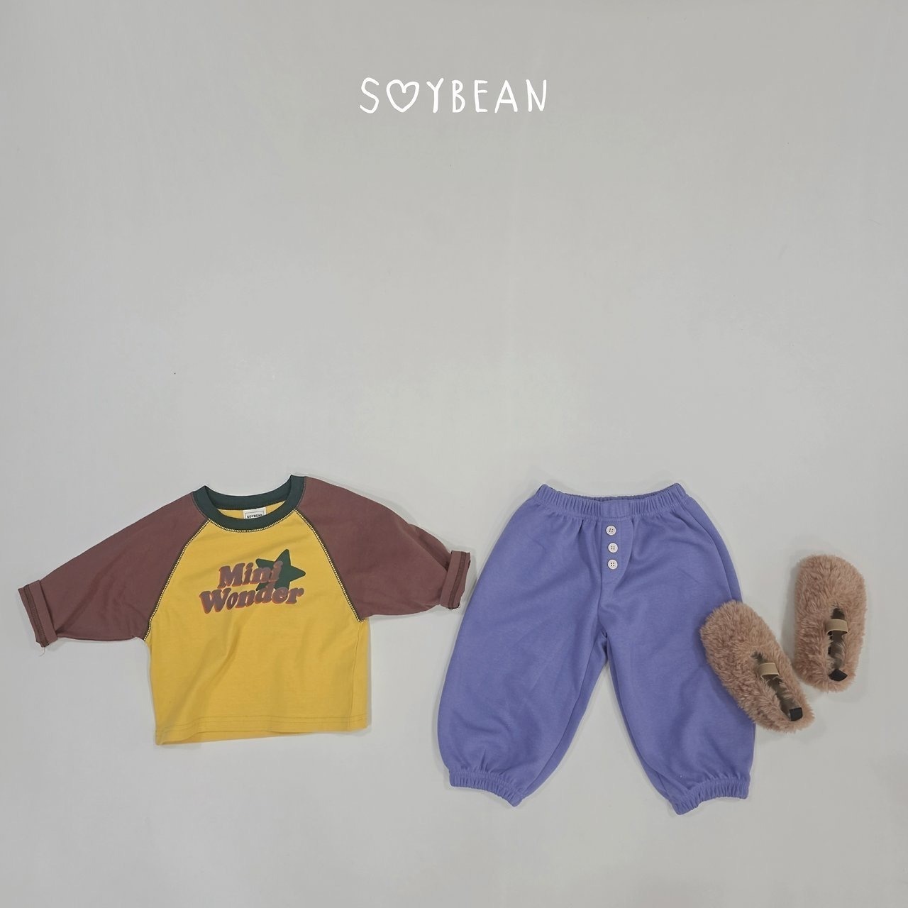 韓国子供服 / 26Autumn / soybean / wonder ラグランTシャツ / キッズ服 / ジュニア服 / 秋服 *XS~JM*