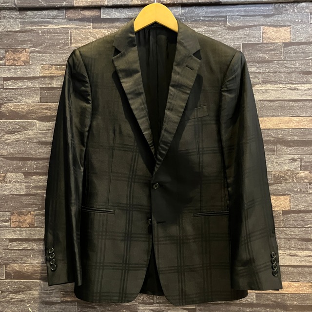 RALPH LAUREN SILK TAILORED JACKET BLACK ITALY製