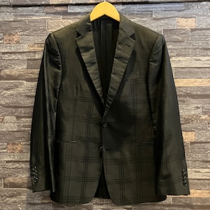 RALPH LAUREN SILK TAILORED JACKET BLACK ITALY製