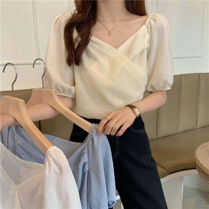 サマースタイルシャツ カラートップス 夏物 スクウェア YY-ファッション80537934509