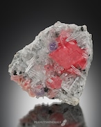 ロードクロサイト / フローライト / クォーツ【Rhodochrosite with Fluorite on Quartz】アメリカ産