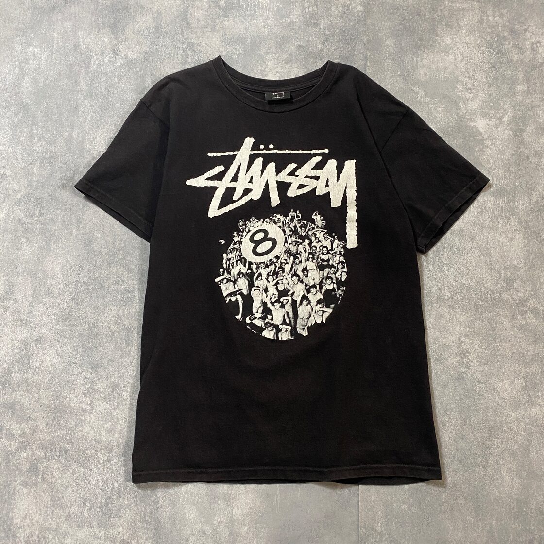 stussy ステューシー 8ボール プリントロゴ ブラック Tシャツ | PAY ID