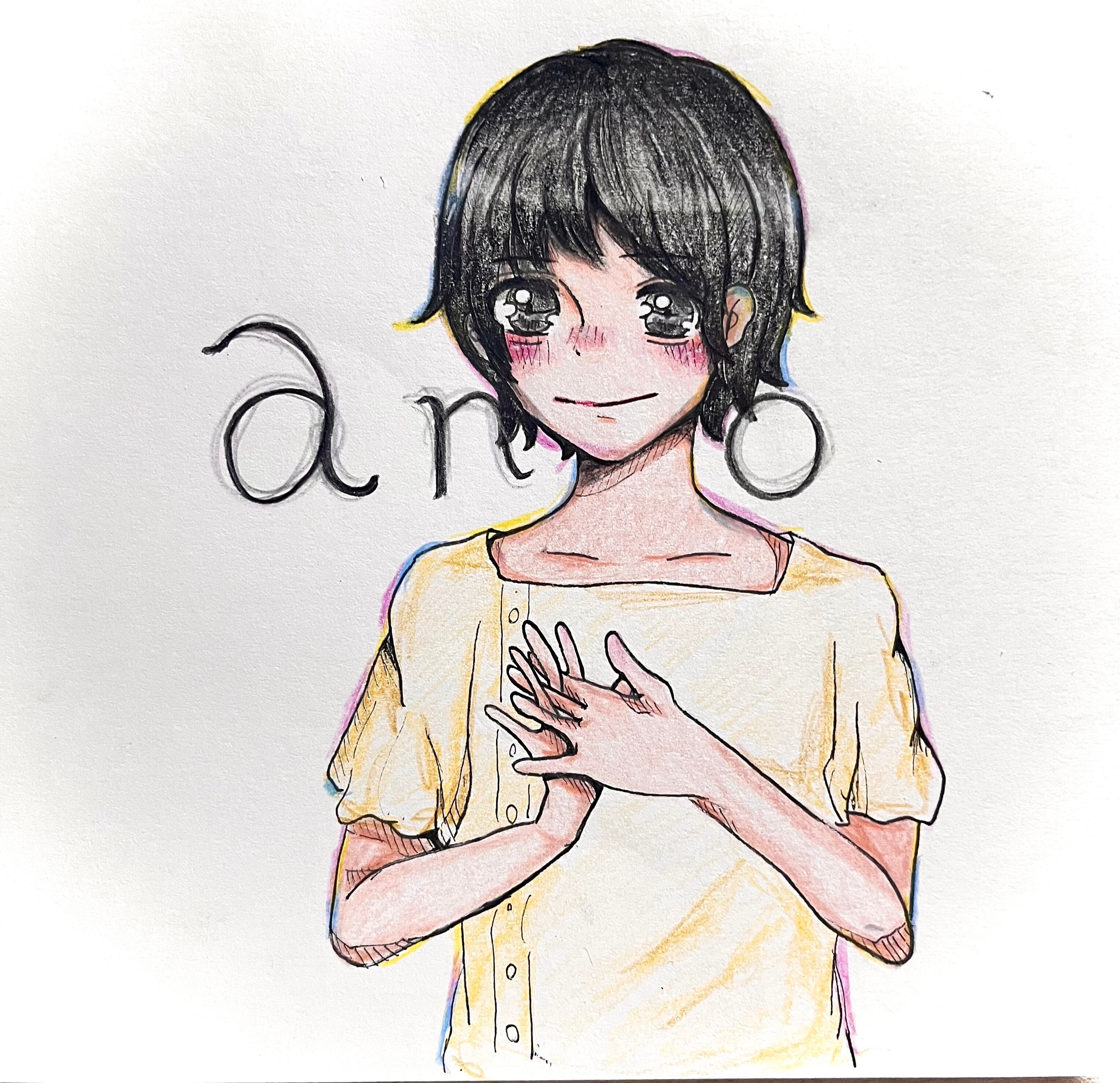 リ*メ様 オリジナル手描きアナログイラスト 34 イラスト(アナログ) | 明馨market