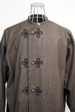 HAVERSACK / Dying Black Broadcloth (Japan Sumizome) Sleeping Shirt   (221040)