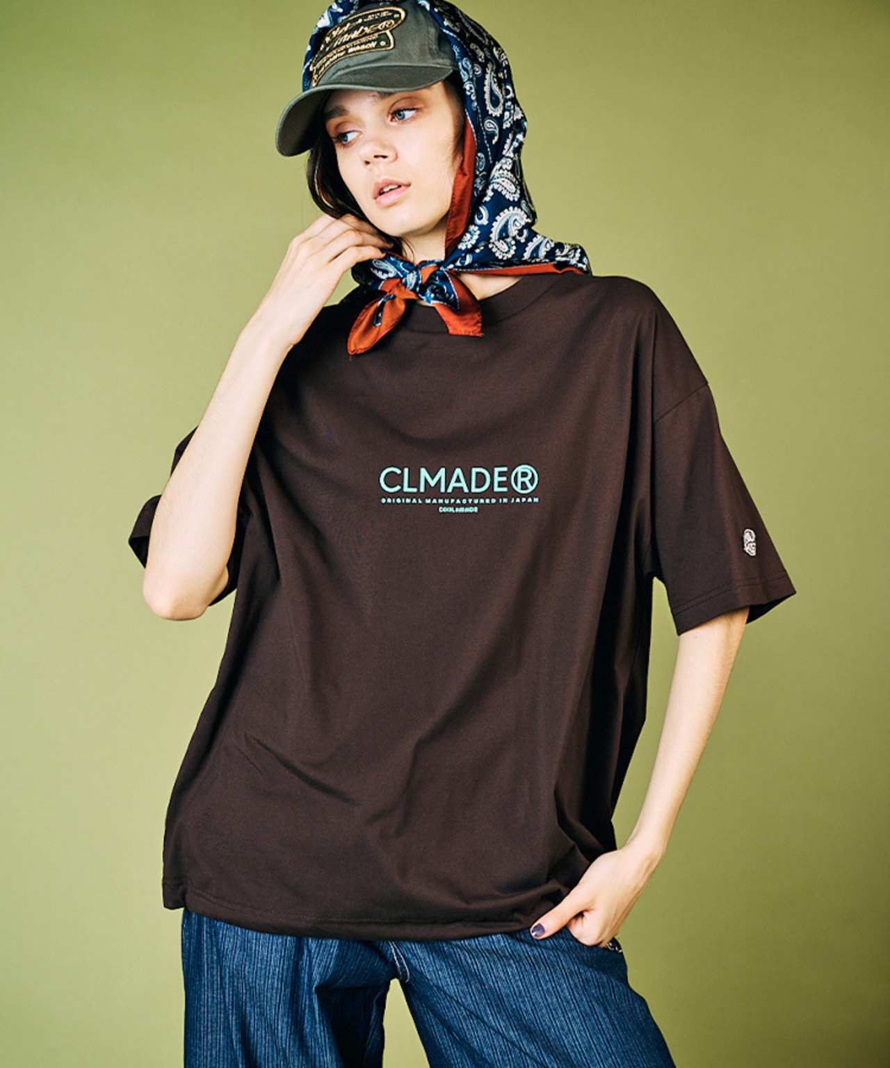 CL MADE メッセージプリントルーズＴシャツ (BLACK)　CQ-49013