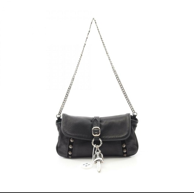 CHROME HEARTS クロムハーツ ラージ ダガー クロスボール ショルダーバッグ バッグ レザー