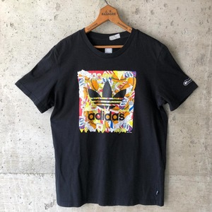 DF98 Tシャツ ビーバス コラボ アディダス イラスト adidas 黒T