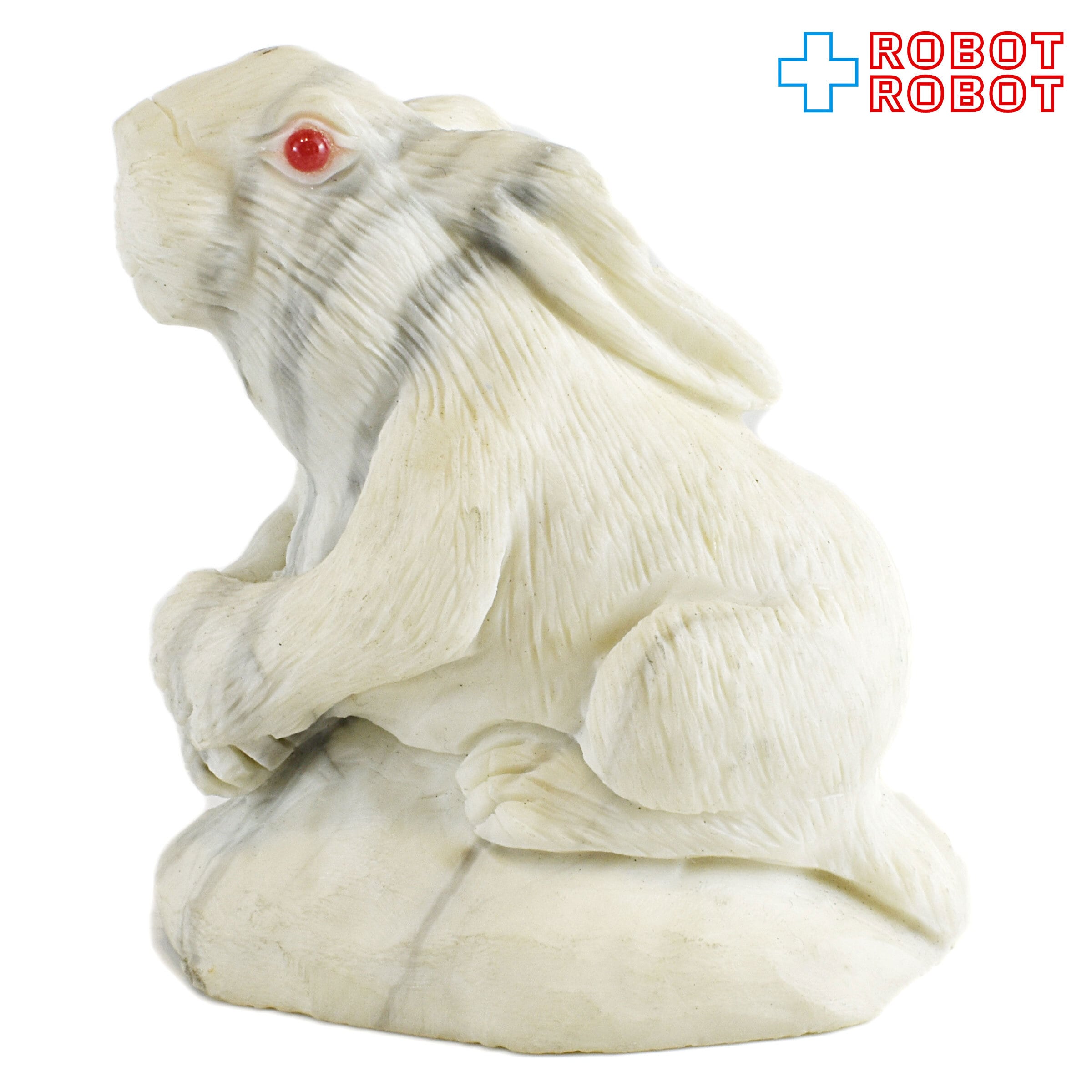 白うさぎ 石彫 フィギュアリン 置物 | ROBOTROBOT