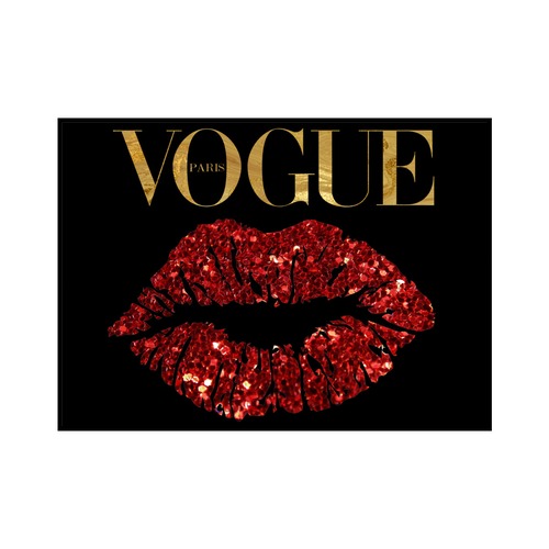 "VOGUE LIPS" Black - VOGUEシリーズ [SD-000566] B4サイズ ポスター単品