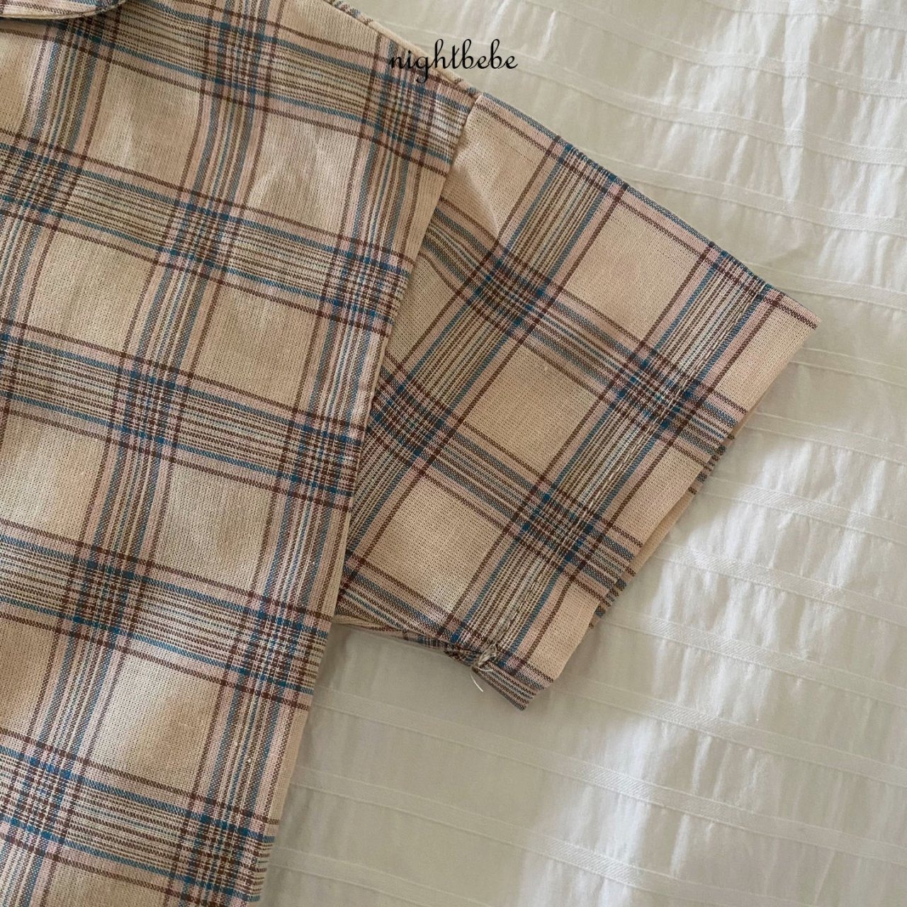 [nightbebe] Summer Check Shirt / [나잇베베] 썸머체크셔츠