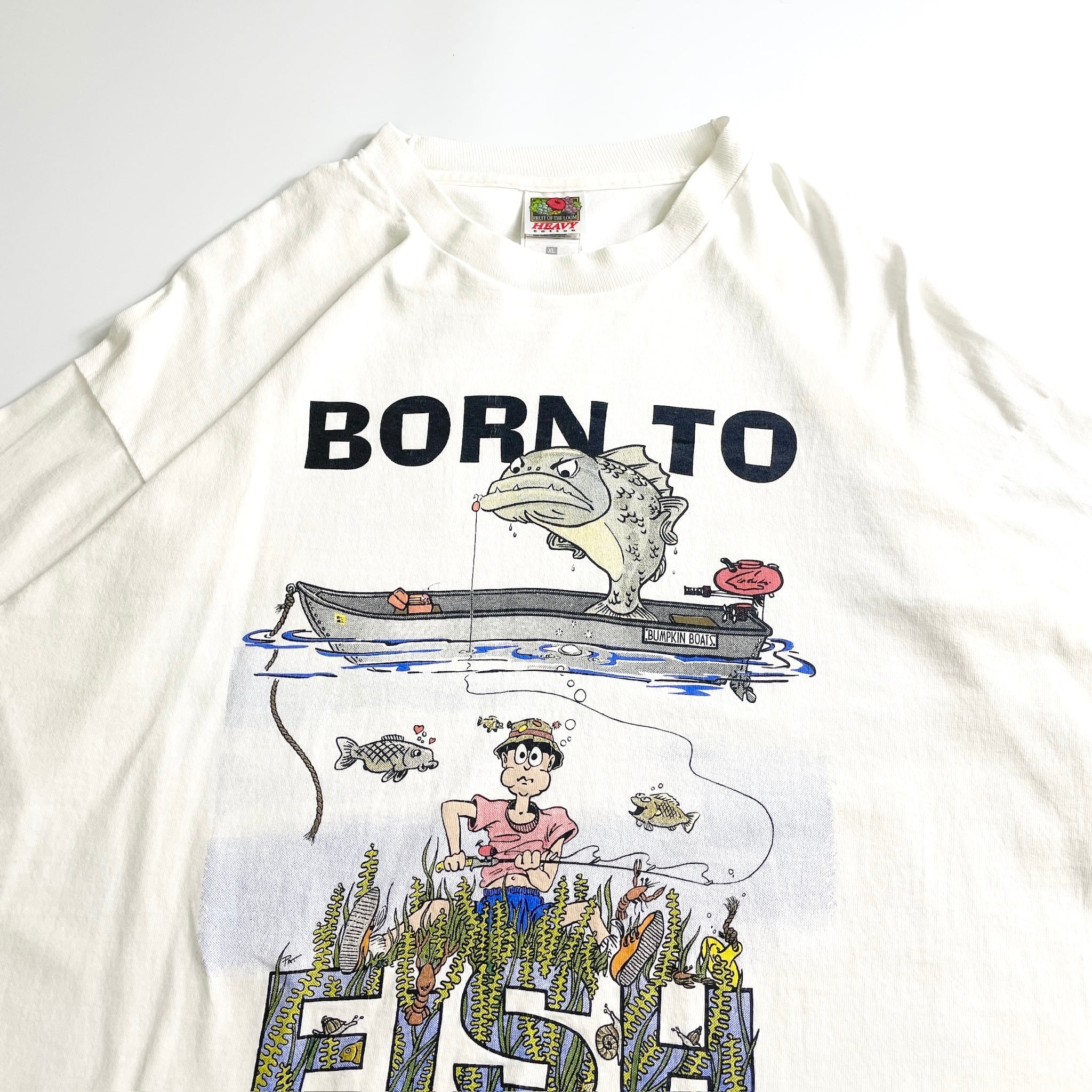 90s Born To Fish Graphic T-Shirt