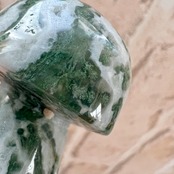 モスアゲート*マッシュルーム107*きのこ*天然石カービング*天然石インテリア*置き物