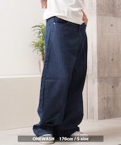 ◆リップデニム&ヒッコリー バレルレッグパンツ◆rs-100622