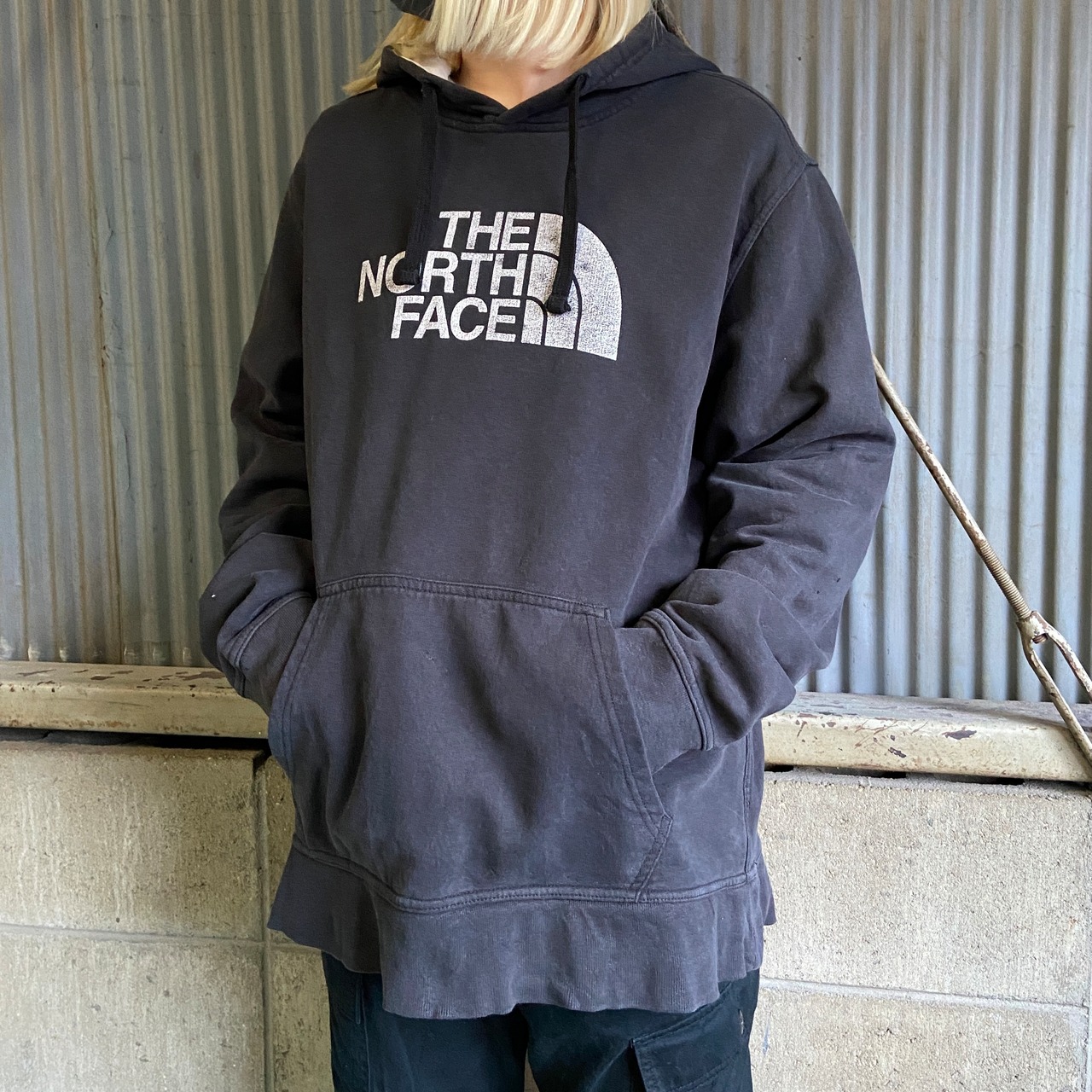 THE NORTH FACE ザ ノースフェイス スウェットパーカー メンズL 古着 