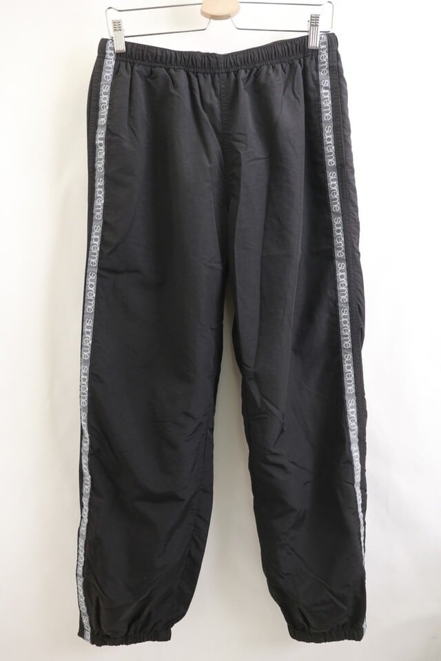 18SS Supreme TONAL TAPING TRACK PANT BLACK SMALL 88 12307 | BRAND 