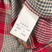 90s 00s SCENE シーン チェック 長袖シャツ L/マルチ/メンズ/オールド/ビンテージ/VAN JAC