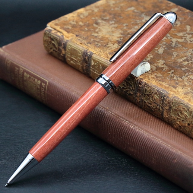 「希少木 ピンクアイボリー 特上 グロス塗装・Horizon」木軸ボールペン Viriditas ジェットストリーム芯