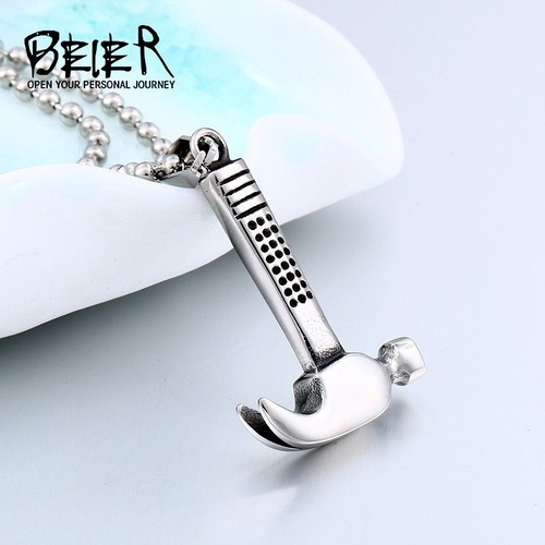 【送料無料】 メンズ ネックレス ハンマー ペンダント ステンレス ポリッシュ 10000809