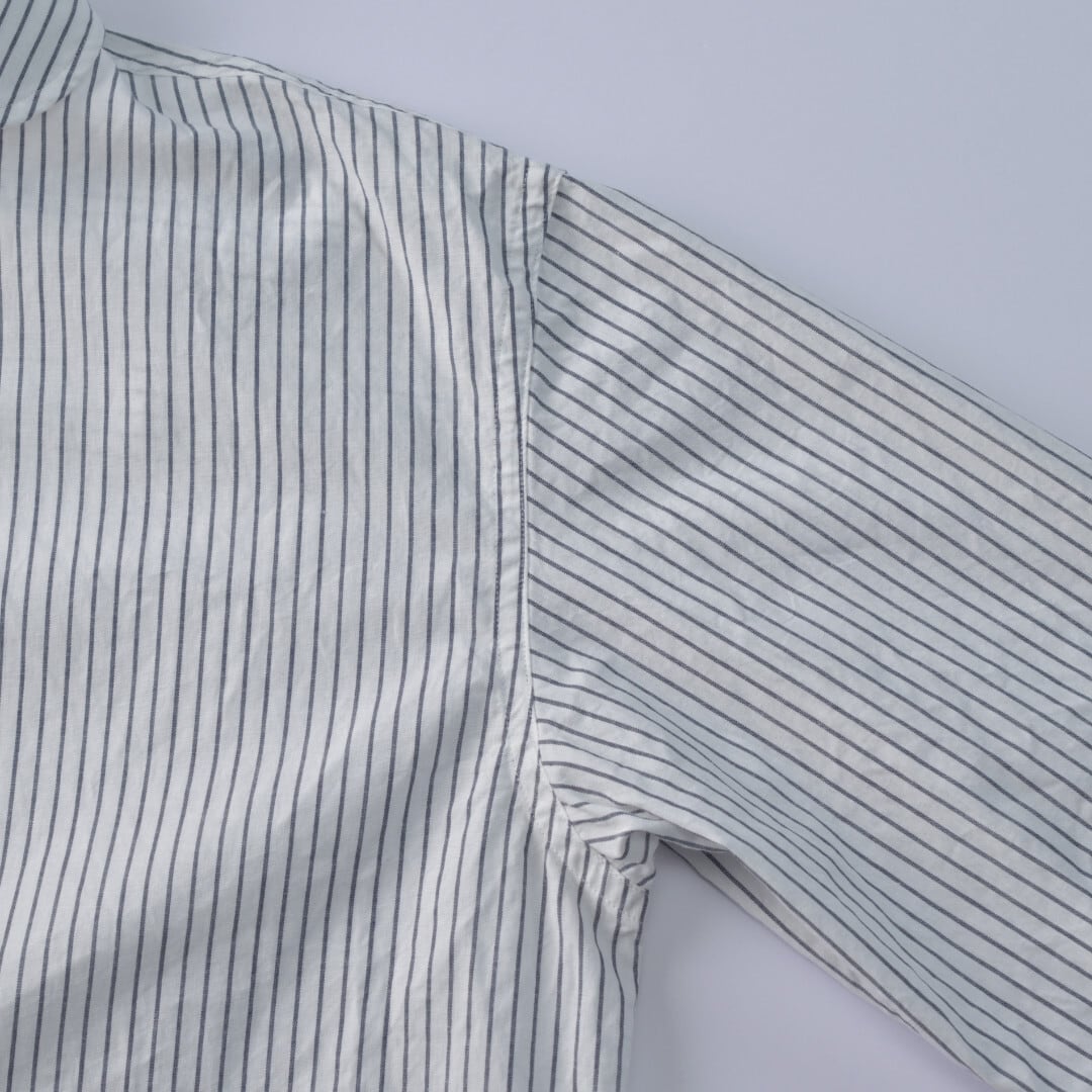 LOLO ロロ LS-3L3 定番プルオーバーストライプシャツ・ネイビー【送料無料】