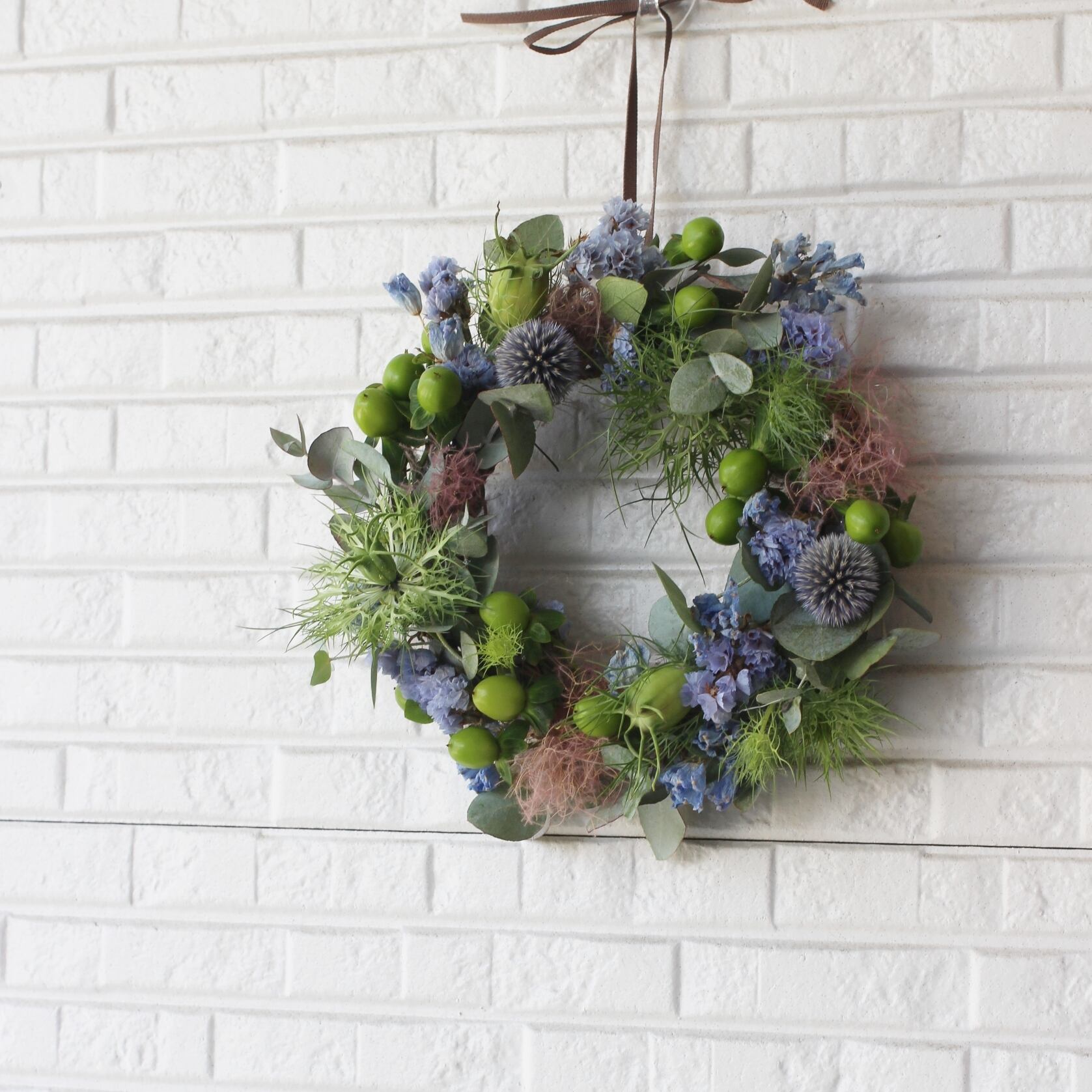 ブルーの実ものリース | petit chocolat プティショコラ