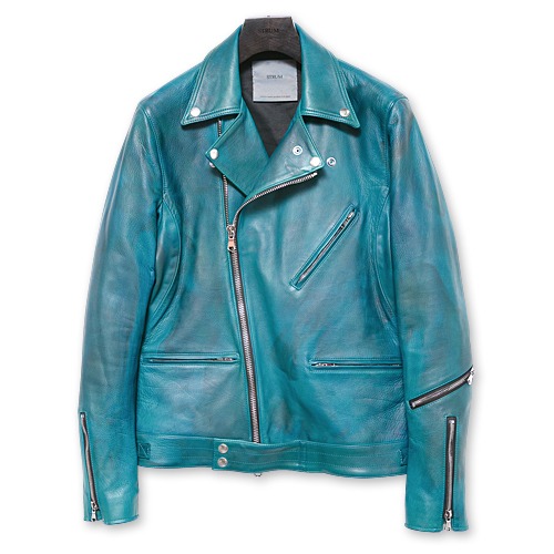 【STRUM　ストラム　RIDERS JACKET　ライダースジャケット】SPEEDER/ハイブリッドタンニン鞣しカーフスキン燃焼製品染め/ダブルライダース【送料無料】