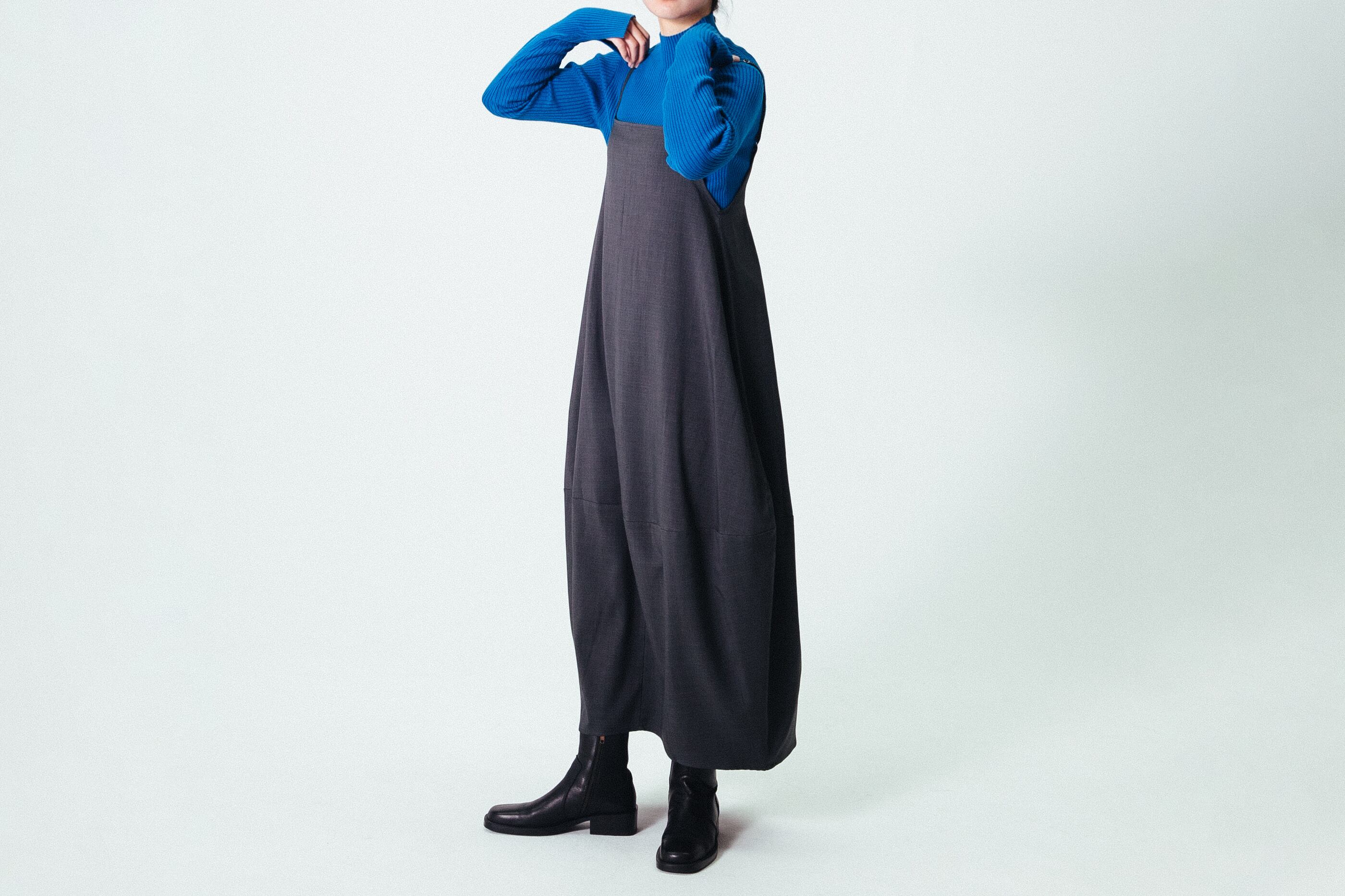 DRAPE TWILL BALLOON ONEPIECE : ドレープツイル バルーン ワンピース