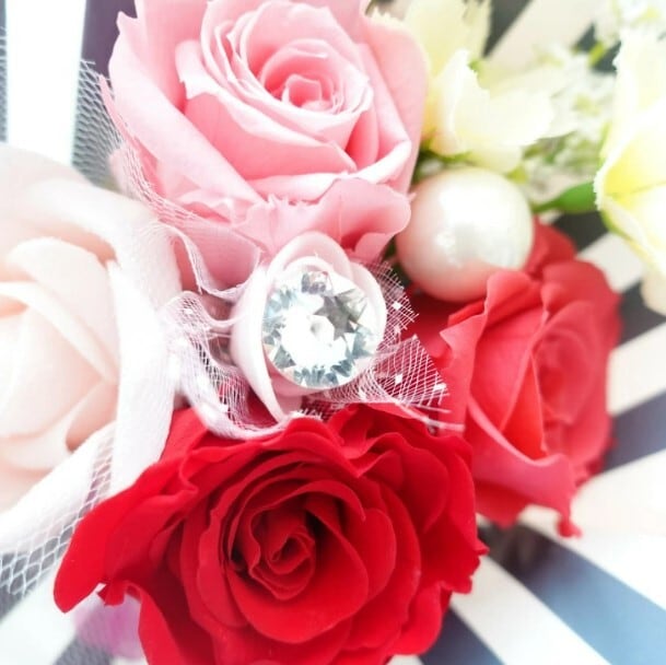 くま クマ 熊 花束 ぬいぐるみ アレンジ ベア 花 プリザーブドフラワー