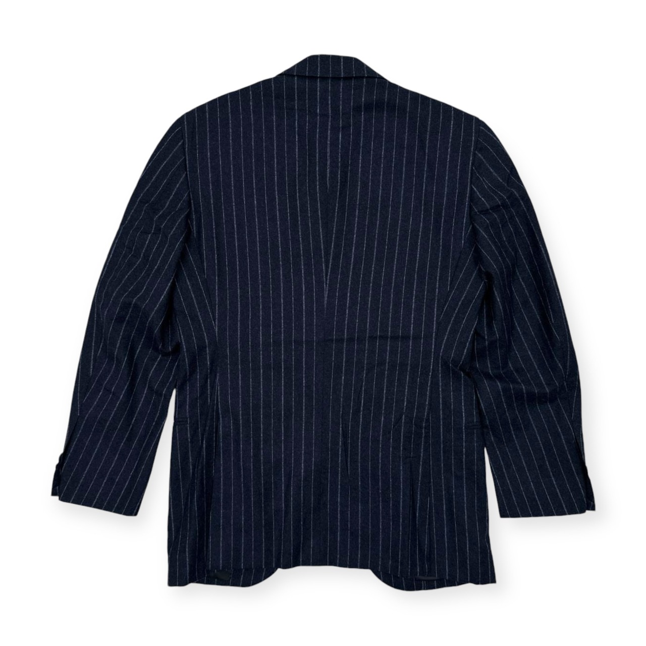 Green Label Relaxing グリーンレーベル カノニコ生地 ストライプ セットアップ スーツ 42/W73/段返3B テーラードジャケット