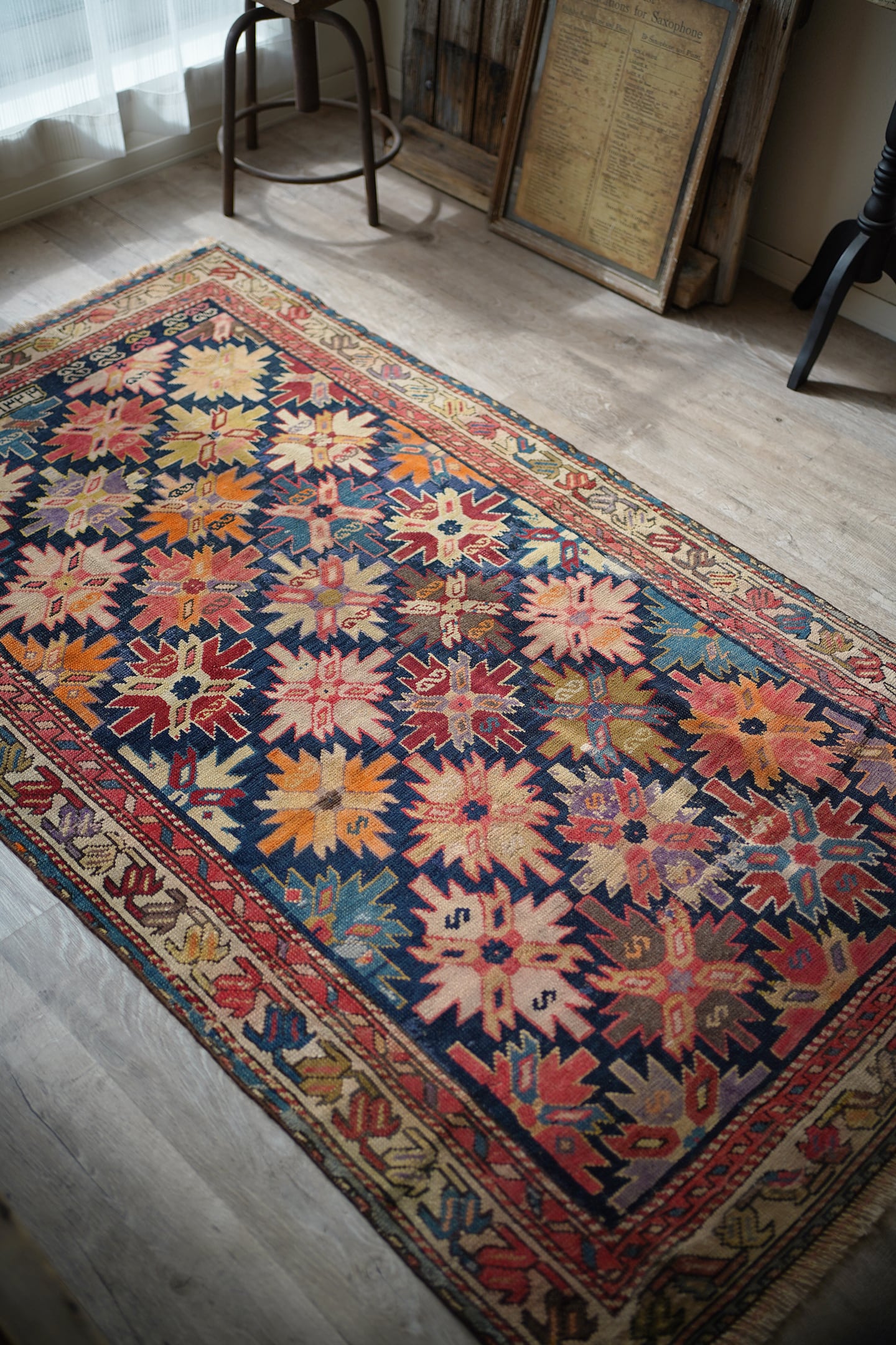 207】Semi Antique Caucasian Kuba Rug 1940's | ヴィンテージラグ専門