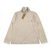 新品 タグ付き G-stage ジーステージ ハーフジップ プルオーバー M/ライトベージュ系 メンズ　