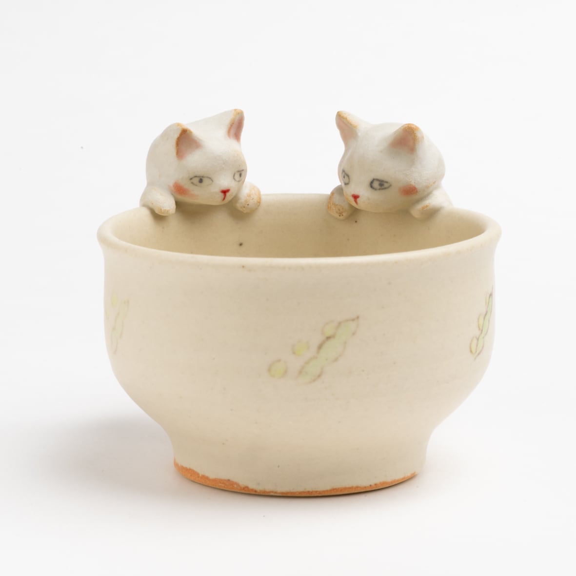 ほろよいふち猫の仲良しぐい呑み【枝豆柄あり】 | コロネンド